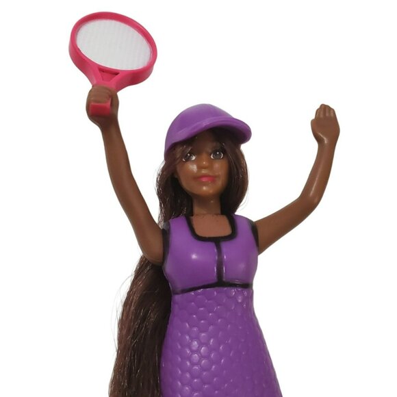 2 McDonalds Barbies 2017 African American 2019 Tennis Player Doll Happy Meal Toy - Picture 5 of 9